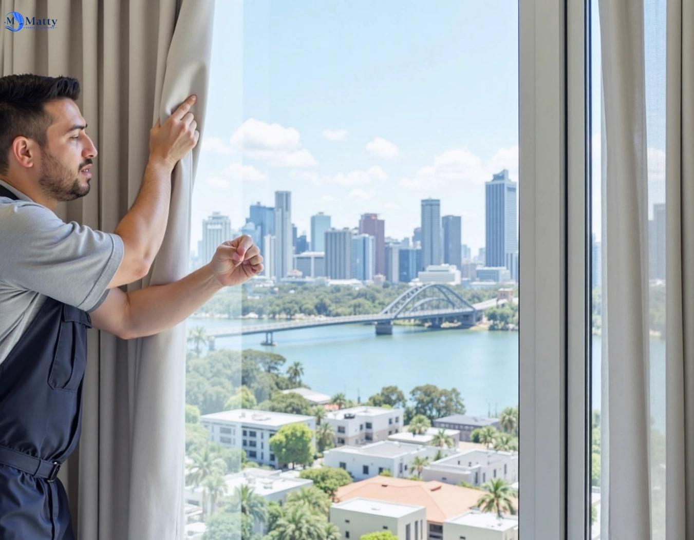 Professional curtain steam cleaning service hurlstone-park-nsw QLD by Matty Curtain Cleaning